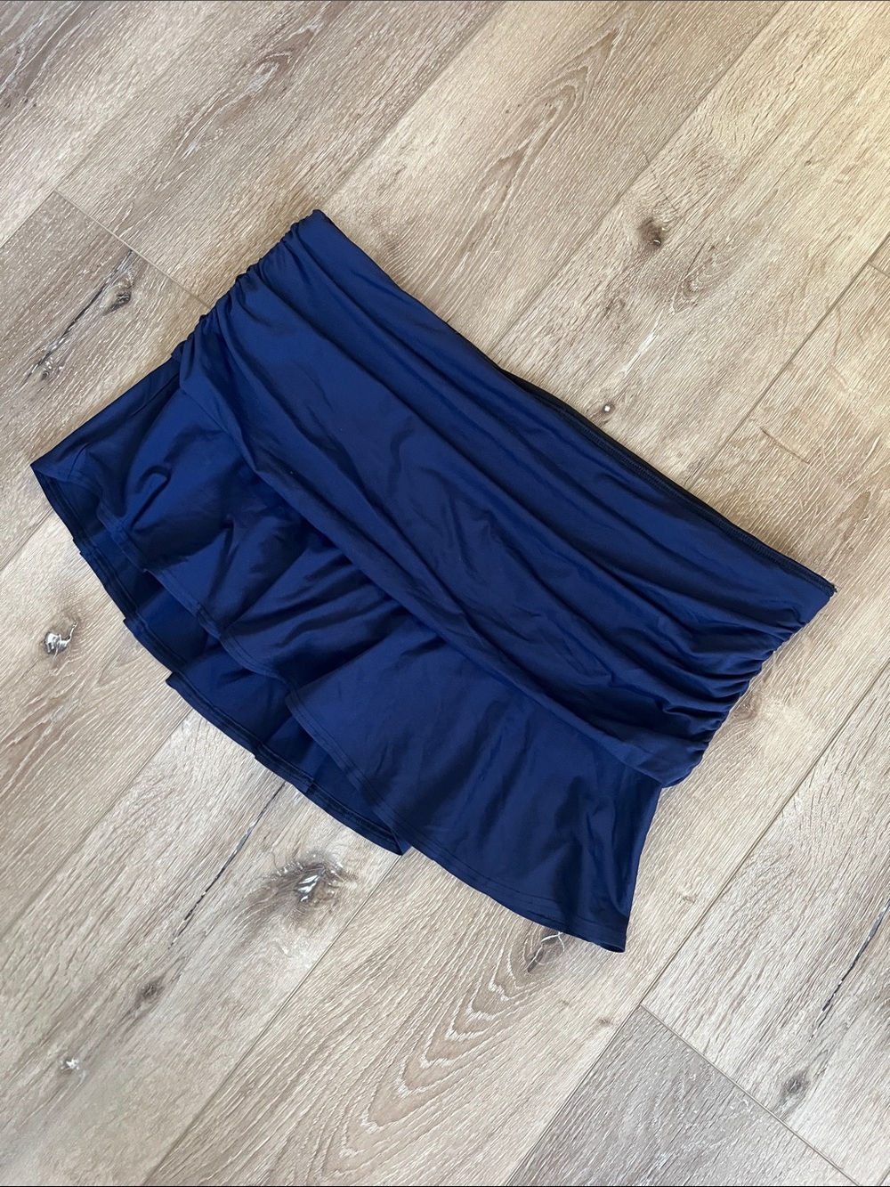 Lands' End - Navy Tiered Mini Swim Skirt w/ built in, NEW WITH TAGS